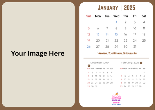 Landscape Style Desk Calendar