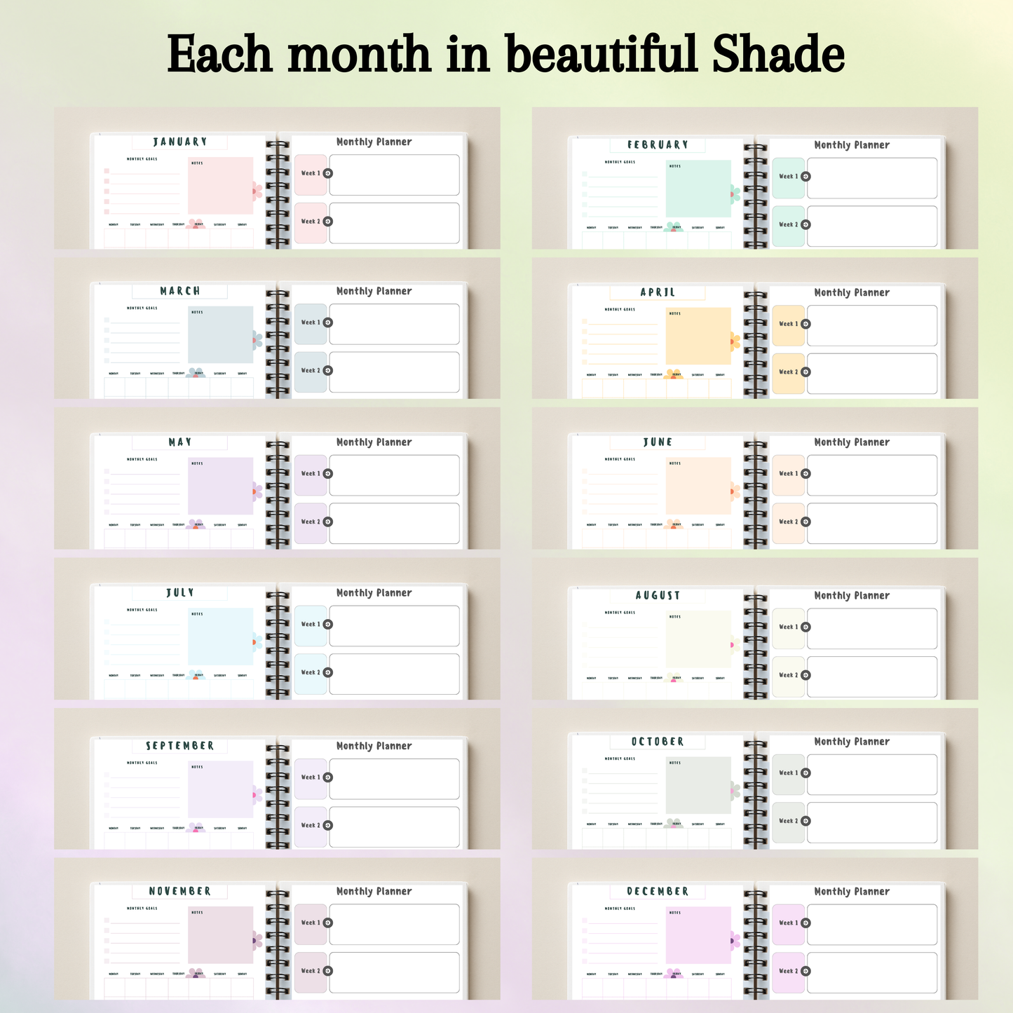 Bright & Bloom Yearly Planner